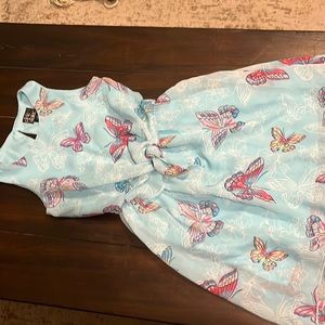 Blue butterfly dress